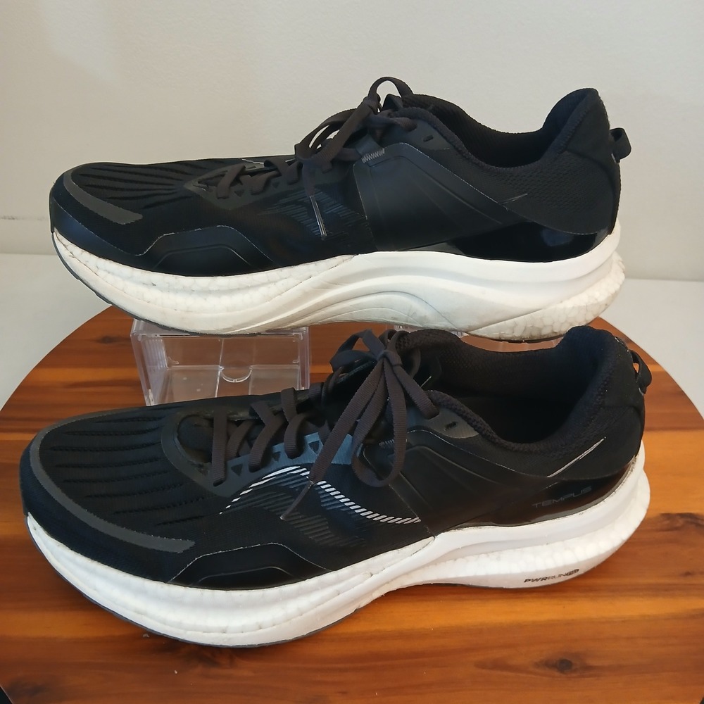 Saucony Tempus Mens 12.5 Black Fog Running Shoes Sneakers PWRRUN PB S20720-05